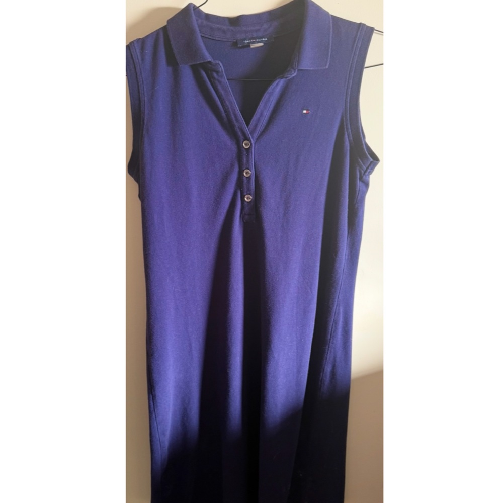 Tommy Hilfiger Women's Navy Sleeveless Polo Top